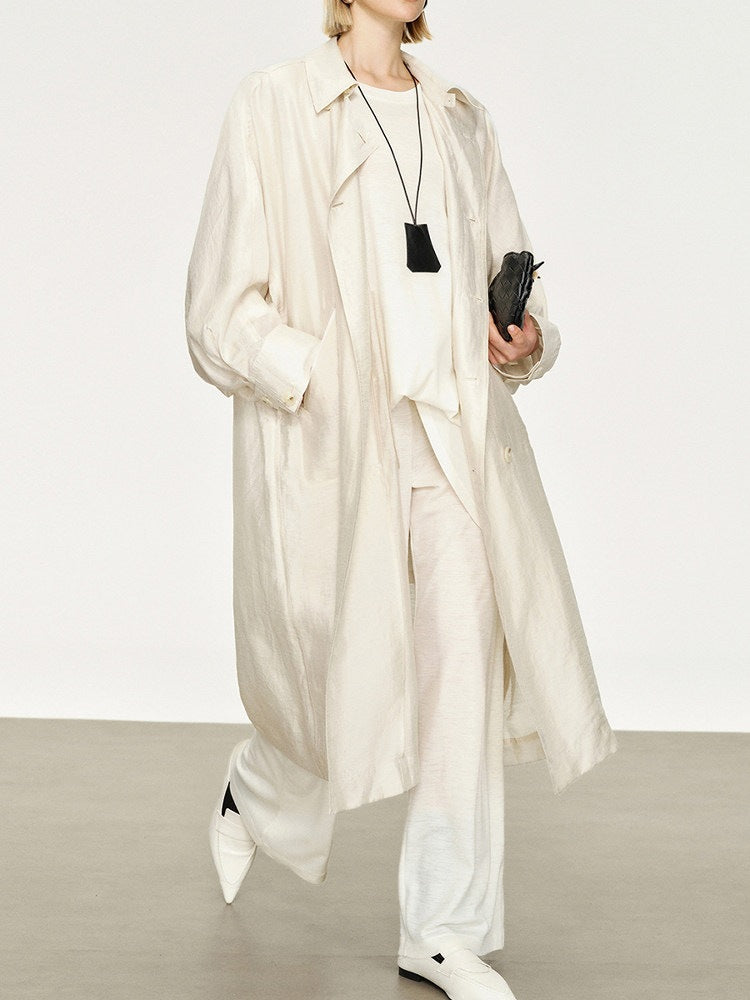Tencel linen mid-length  jacket