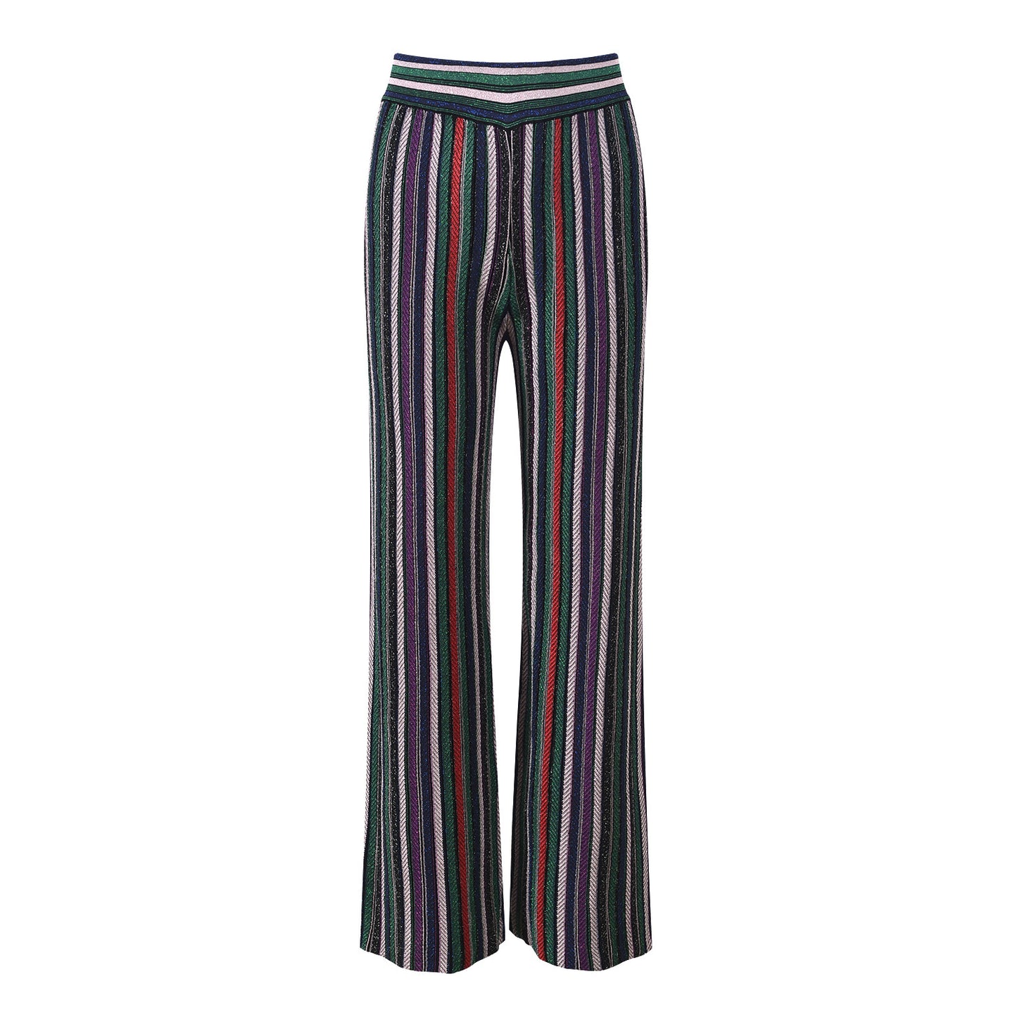 Slim-Fit Halter Neck Backless Top and Wide-Leg Pants Set
