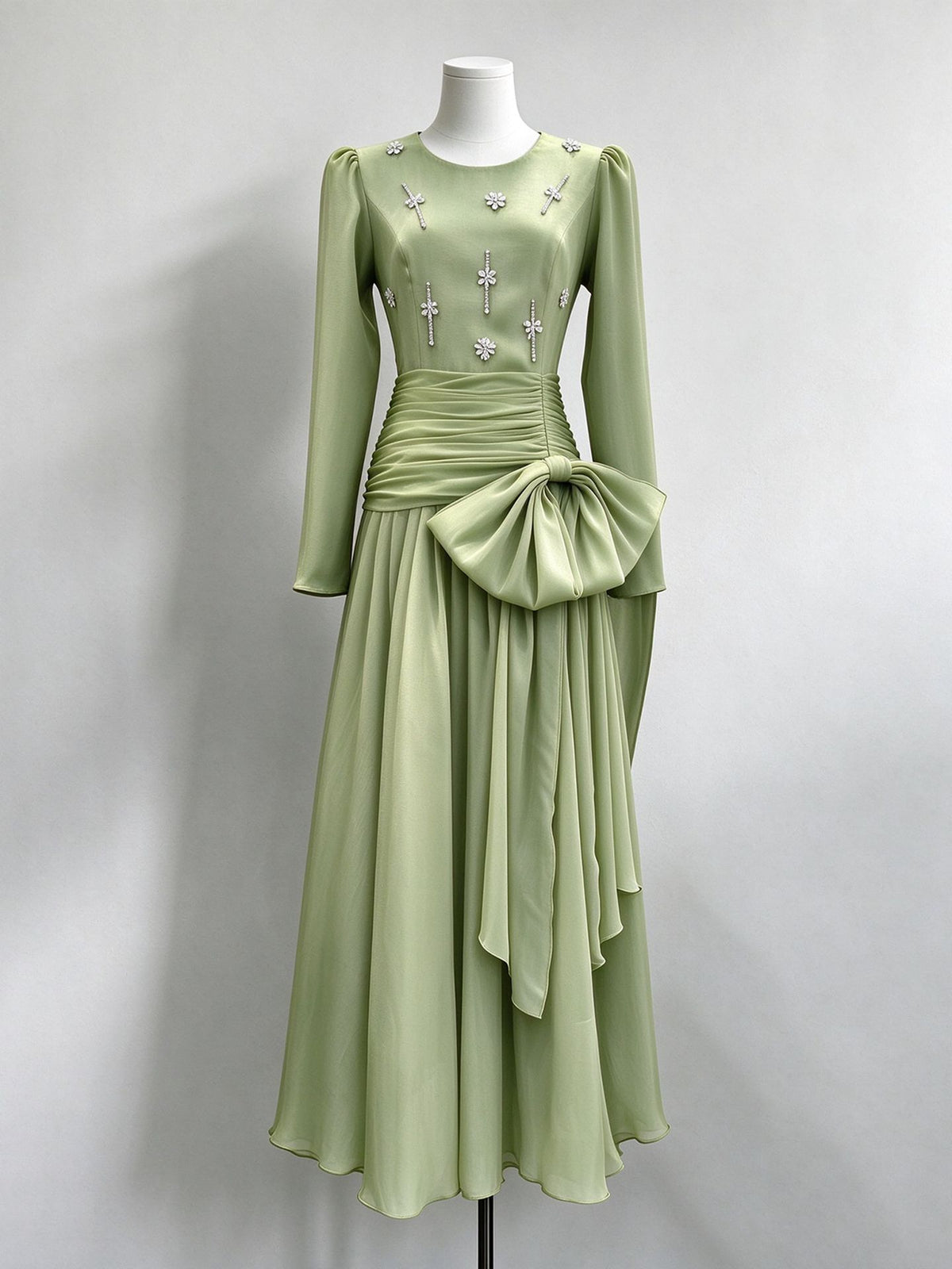 Noir Elegance Bow Dress