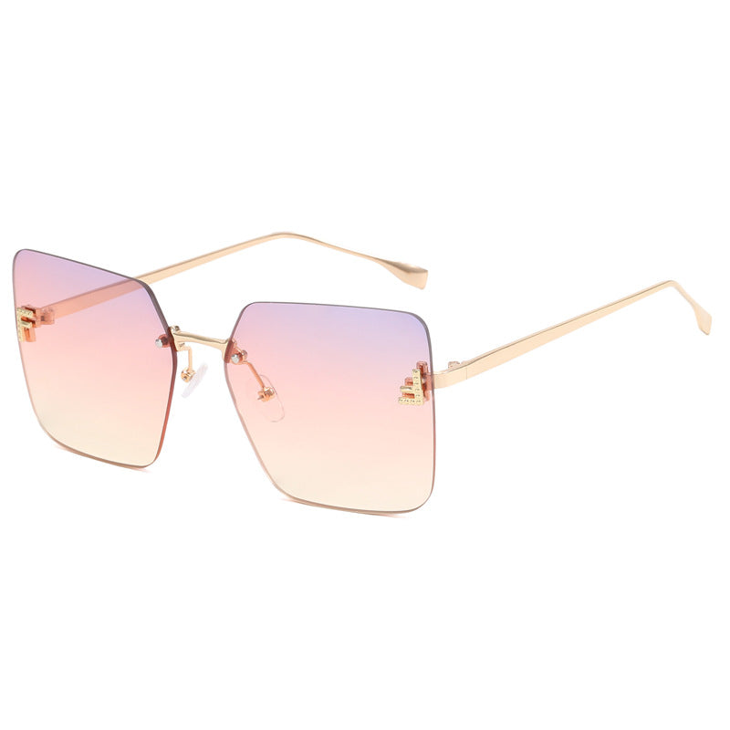 Diamond-encrusted Letter F Women's Sunglasses