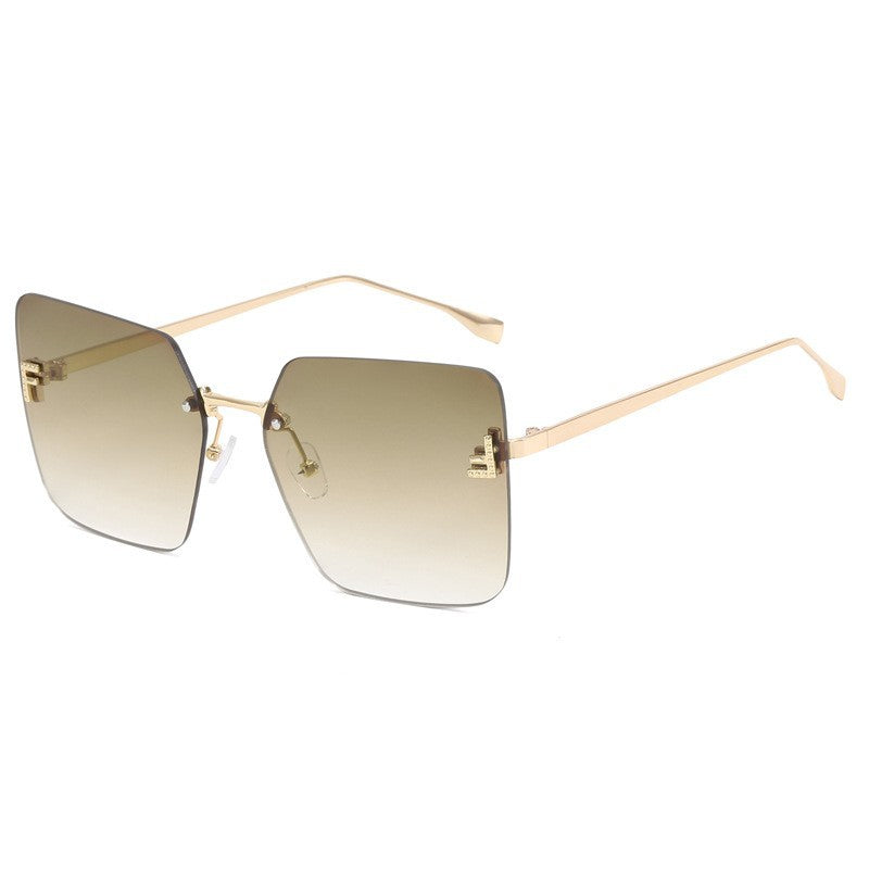 Diamond-encrusted Letter F Women's Sunglasses