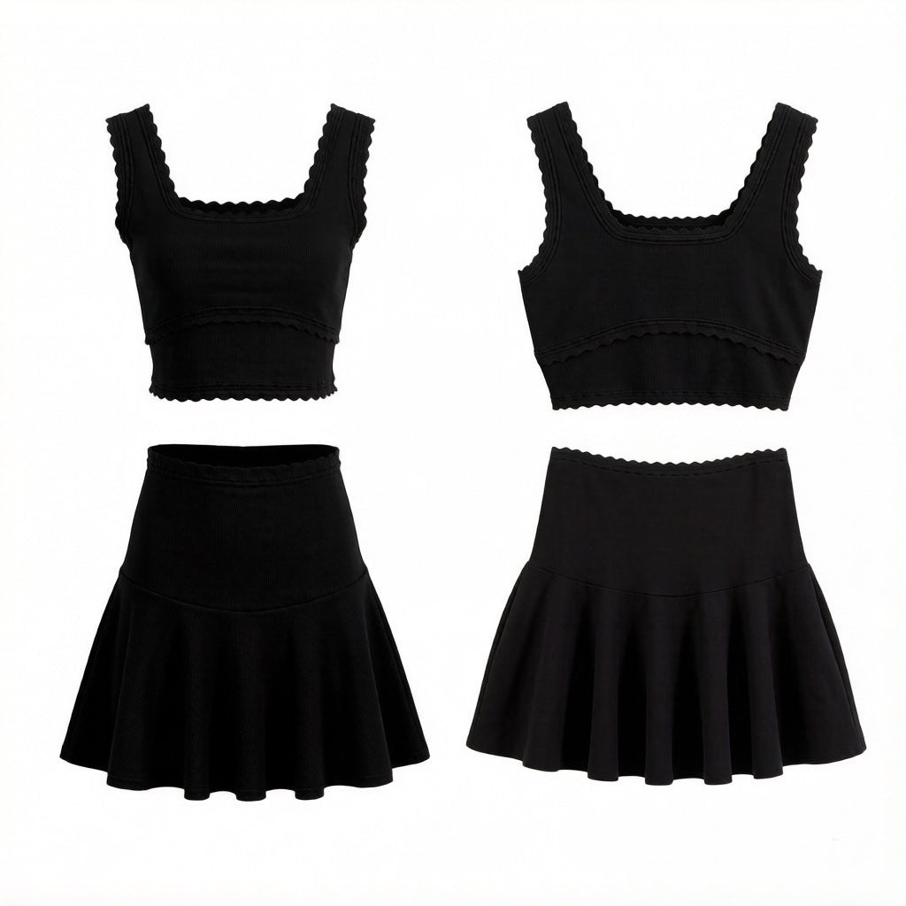Hollow Camisole Matching set