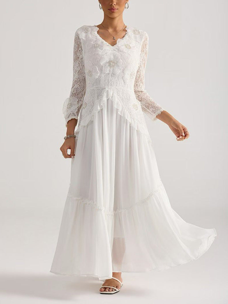 Celeste 3D Flower Maxi Dress